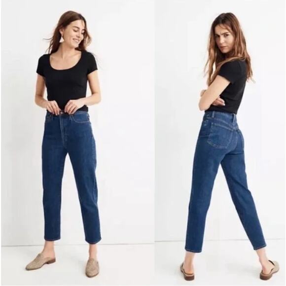 Madewell Tapered Leg Jeans in Bellclaire Wash 26 - Picture 1 of 7